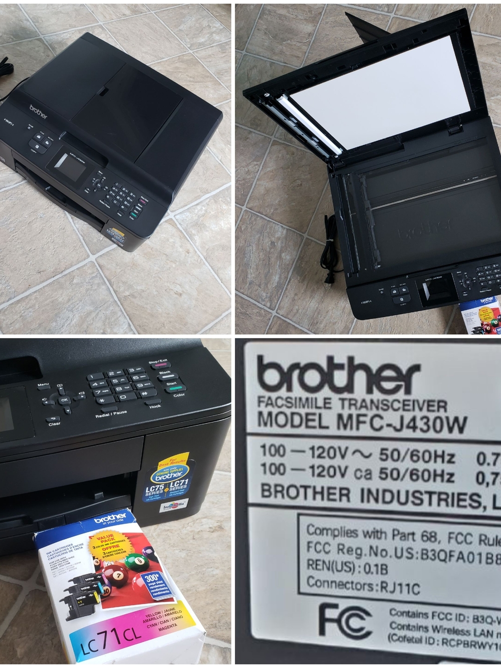 Brother MFC-J430W Multifunction Printer in Black